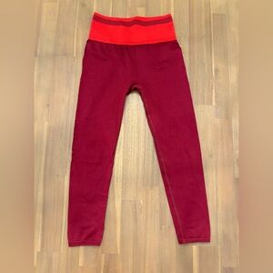 Fabletics Red and Burgundy Leggings